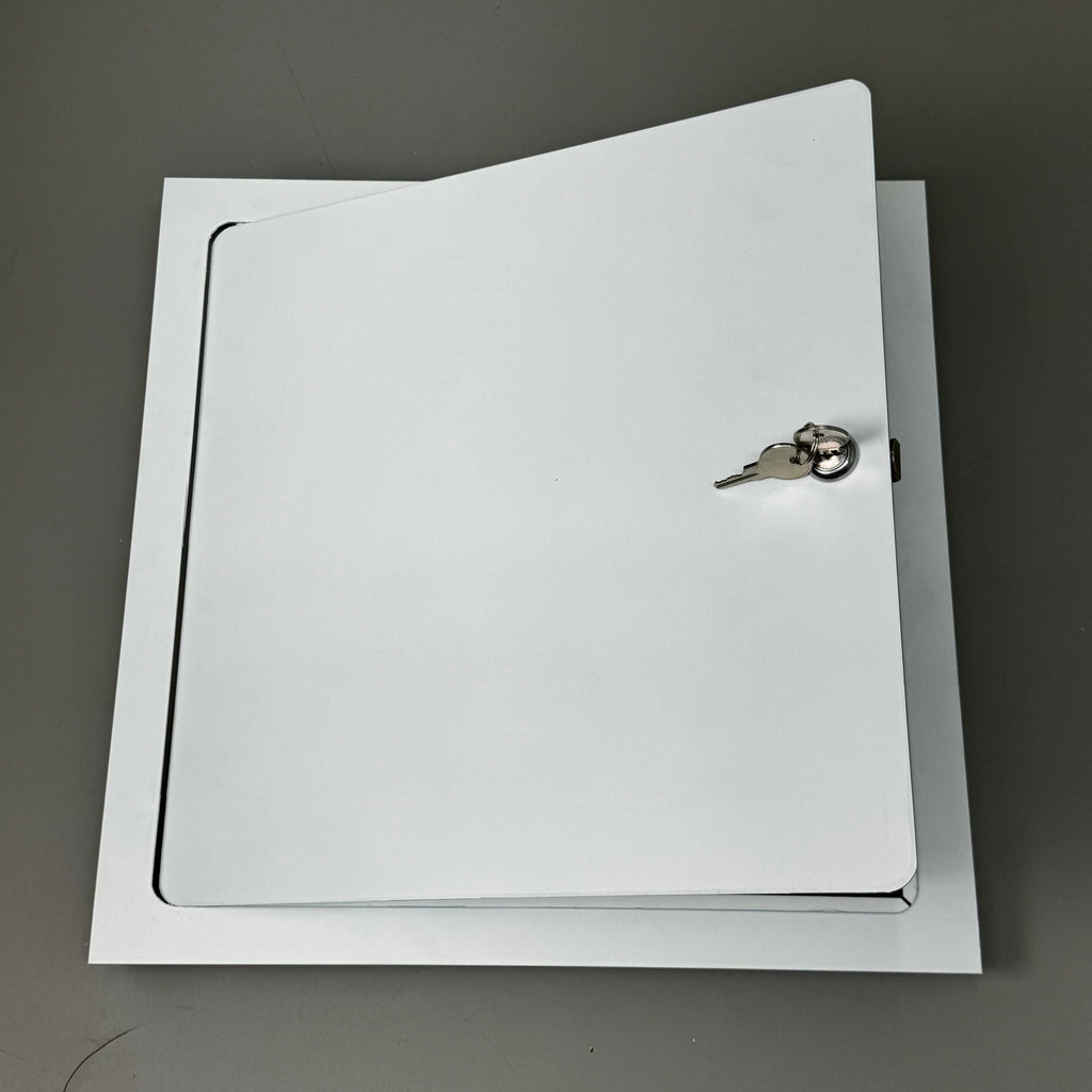 ELMDOR Dry Wall Metal Access Door Prime Coat w/ Cylinder Lock DW14X14PC-CL
