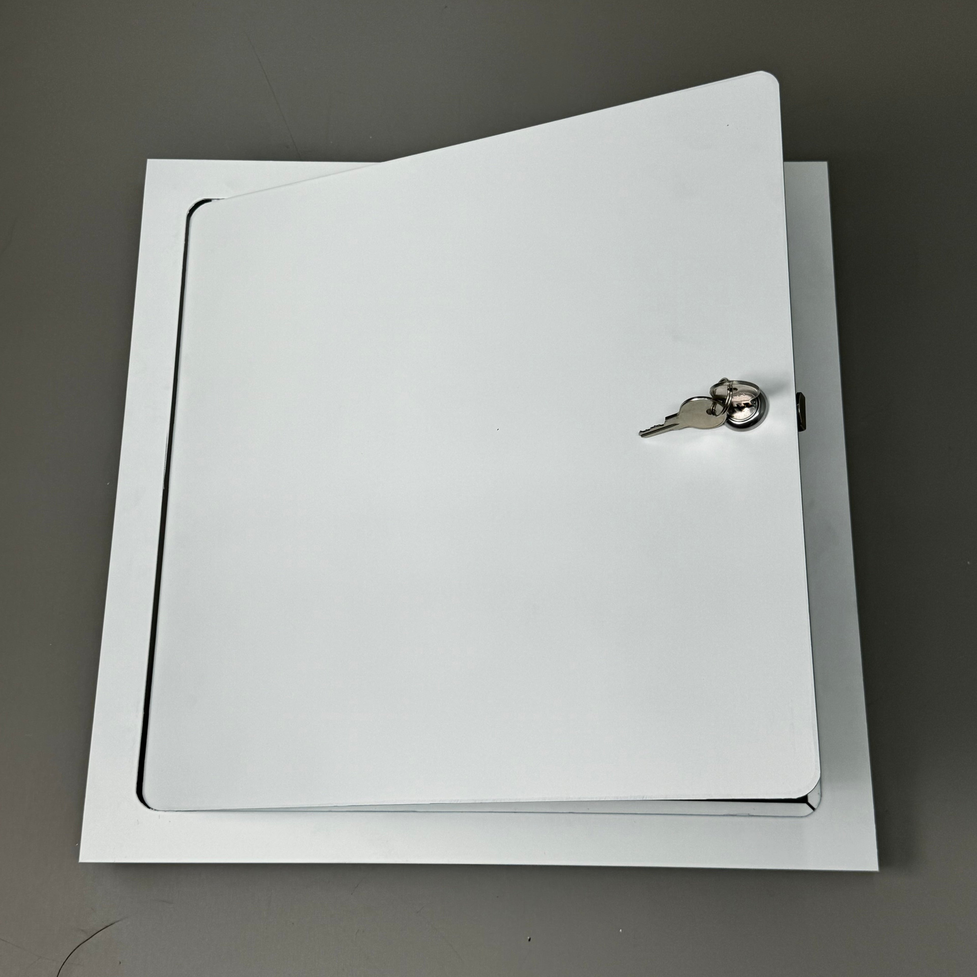 ELMDOR Dry Wall Metal Access Door Prime Coat w/ Cylinder Lock DW14X14PC-CL
