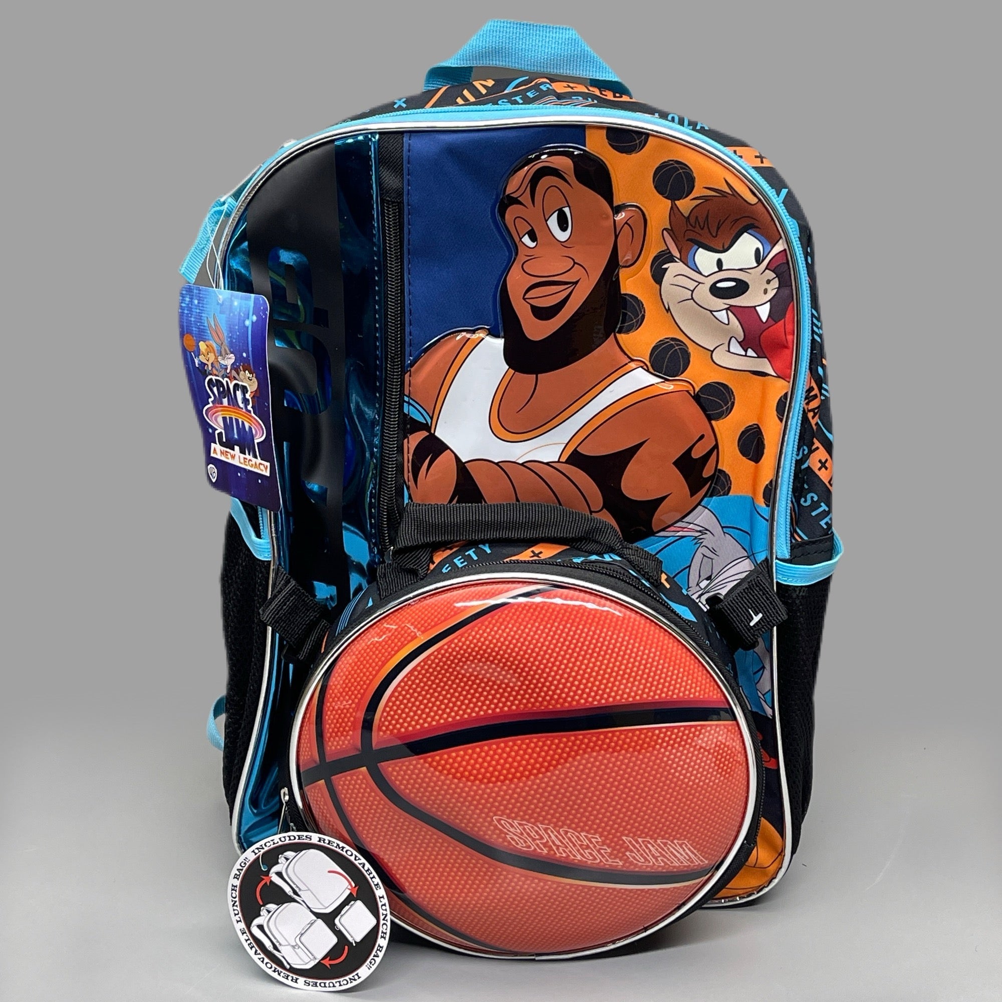 ACCESSORY INNOVATIONS Space Jam 10-PK (LeBron James) Backpack & Lunch Bag Blue