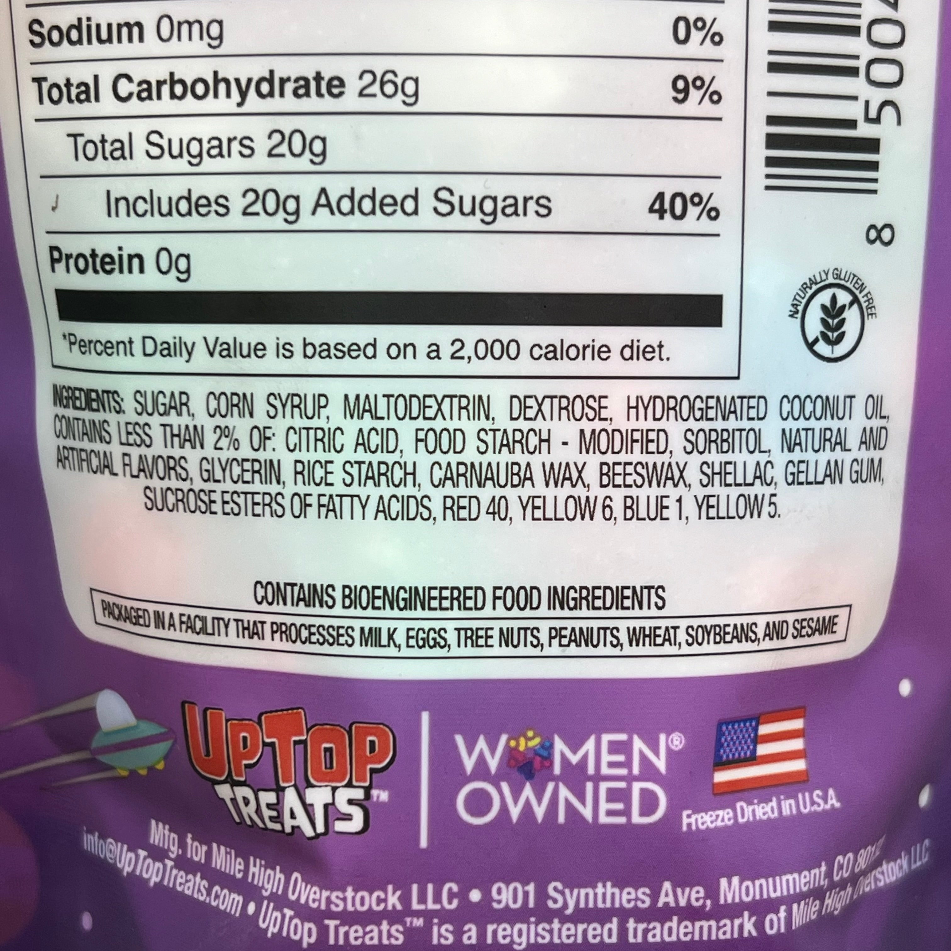 UPTOP TREATS (3 PACK) Atomic Bites Freeze Dried Candy 5 Flavors 4.0 oz BB 01/26