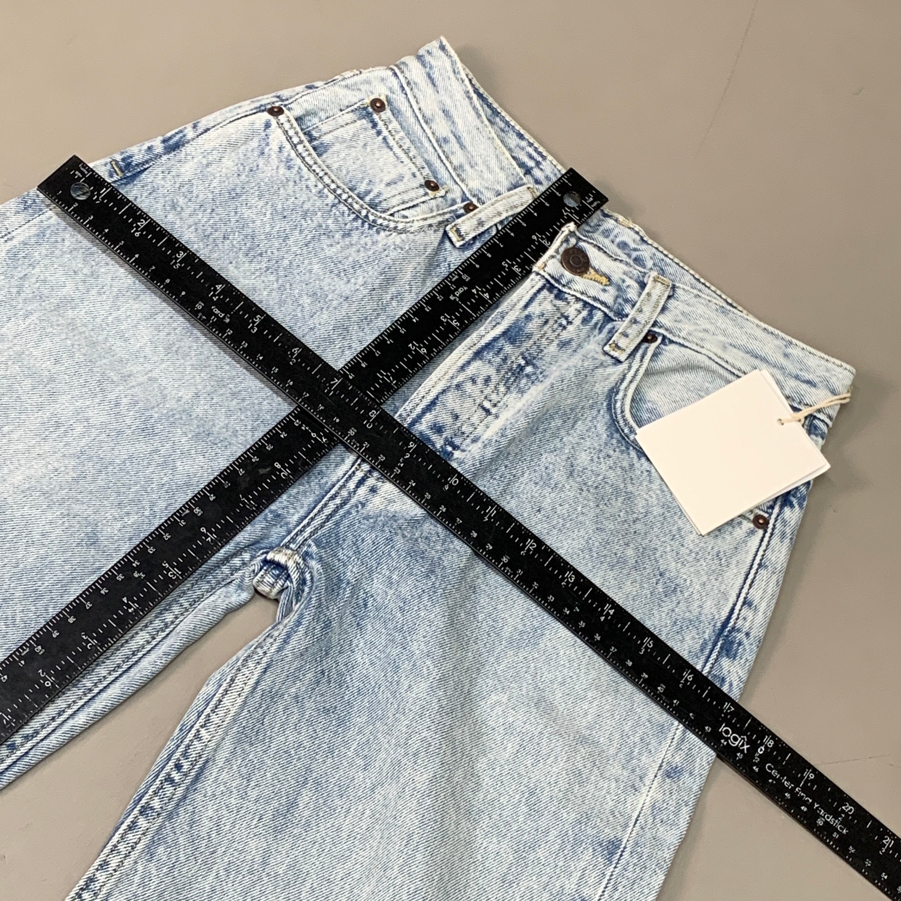 ETICA Tyler Vintage Straight Crop Jeans Pebble Beach Size 24 EW182114A