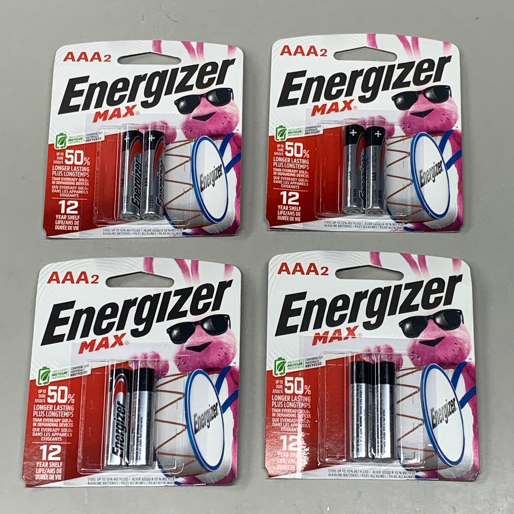 ENERGIZER MAX (4 PACK, 8 Total Batteries) AAA Alkaline Battery E92BP-2