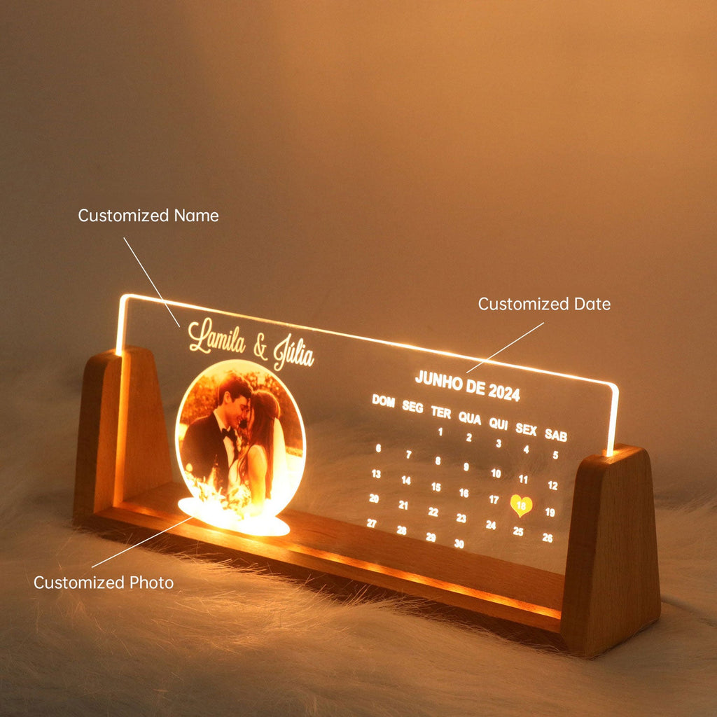 Personalized Gifts Loved Picture Frames Photo Text Memorial Plaque Night Light Christmas Decor Gift with USB
