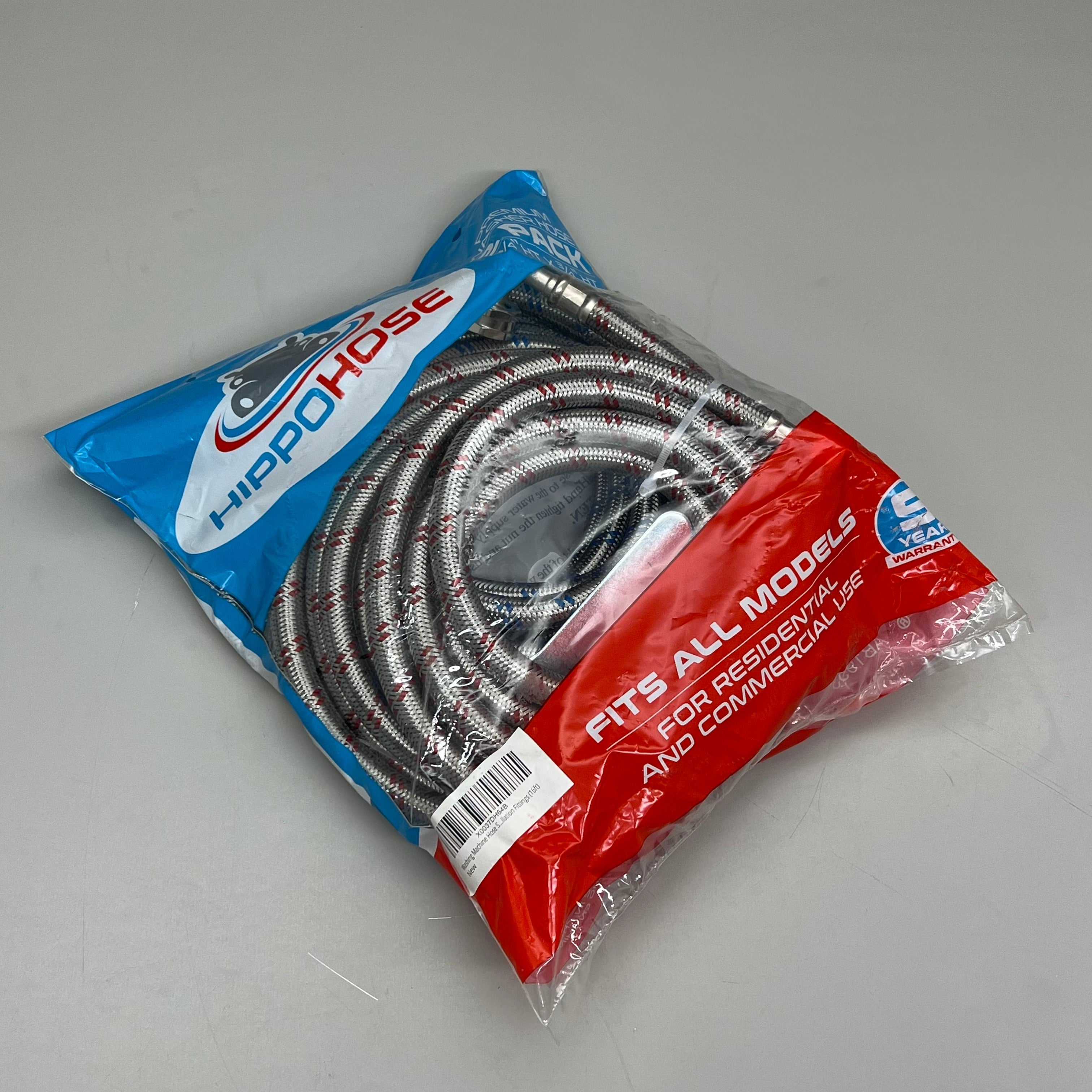 HIPPOHOSE Stainless Steel Braided Washer Machine Hose Single Sides 90 Degree Elbow Fits all Models 16ft X0037DH64B