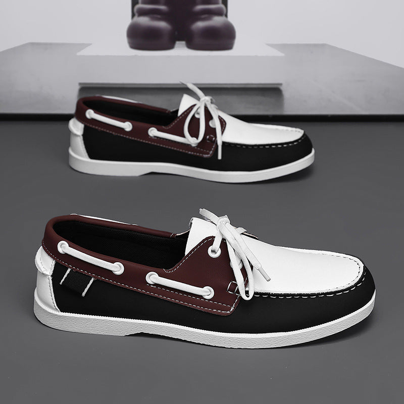 Casual Summer Men's Belted British Style Versatile Loafer Breathable Leisure Work Commuting Lazy Shoes