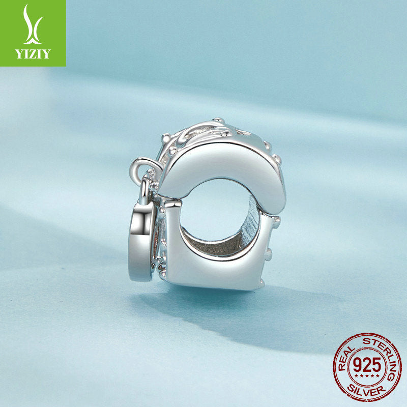 Silver Charm Original Retro Bow Treasure Box DIY Beaded Love Auspicious Treasure s925 Pure Silver Can Open Beads