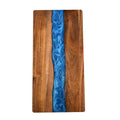 Acacia Wood Resin Splicing Large Charcuterie Board Epoxy Resin Ocean Wave Pattern Cutting Board for Kitchen
