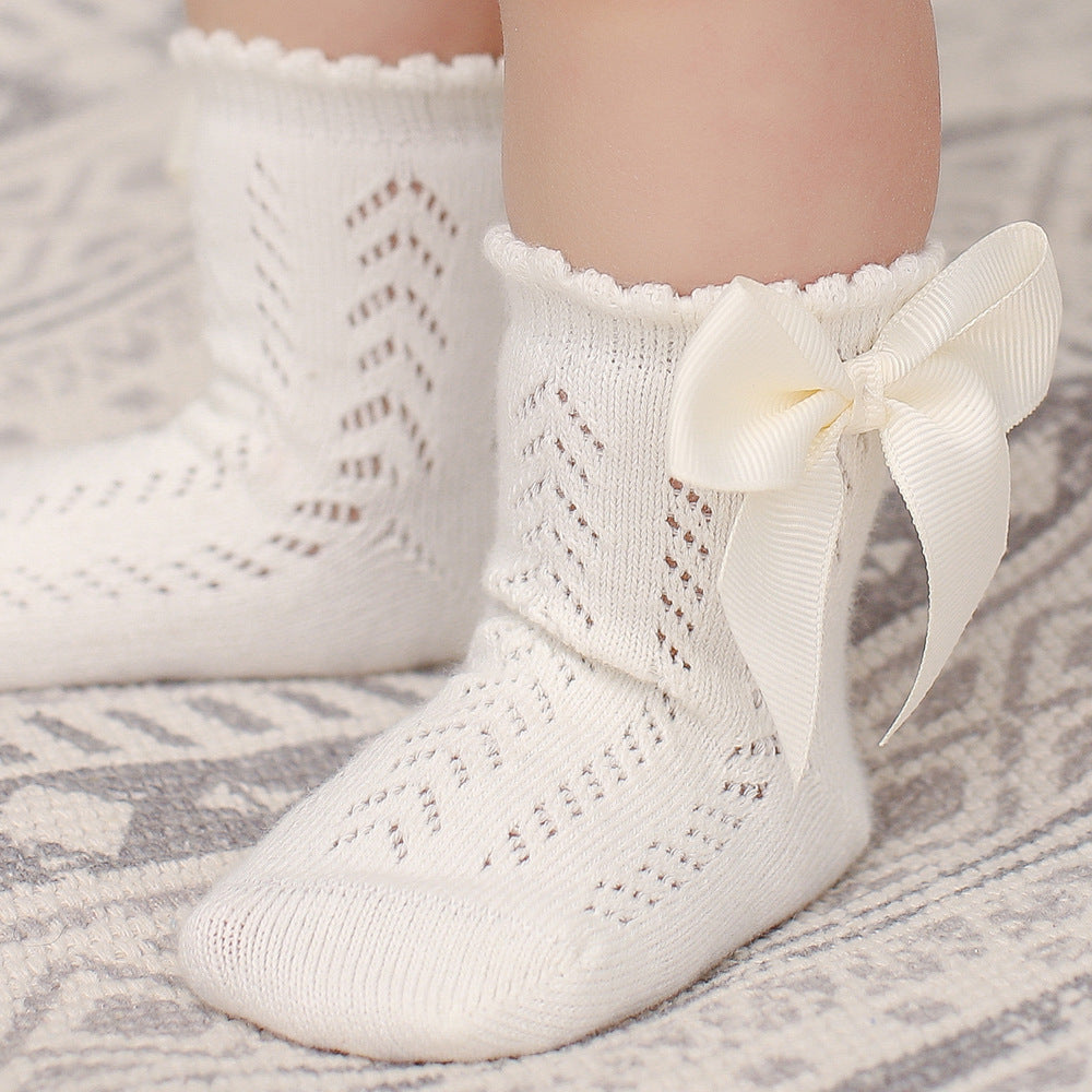 Bowknot Baby Girls Cotton Socks For Children Princess Socks For Newborn Baby Clothing In Modern Style