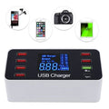 8A40W Charger Adapter Type C Hubs Quick Charge 3.0 USB Multi Port USB Charger Dock Station LCD Display with Smart Identification