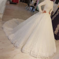 Muslim Ball Gown Wedding Dress Beading Bride Wedding Gown