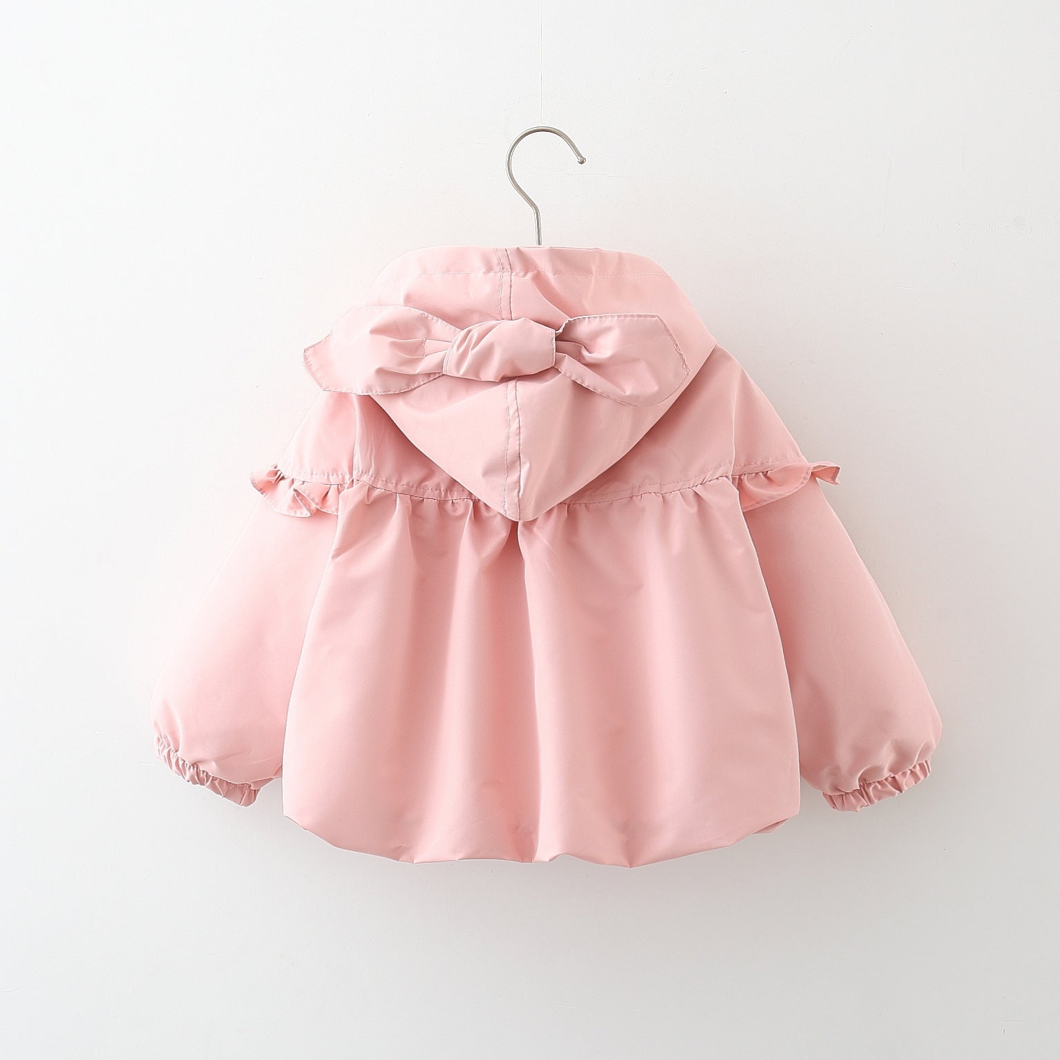 Children's Mid-length Love Hooded Trench Coat