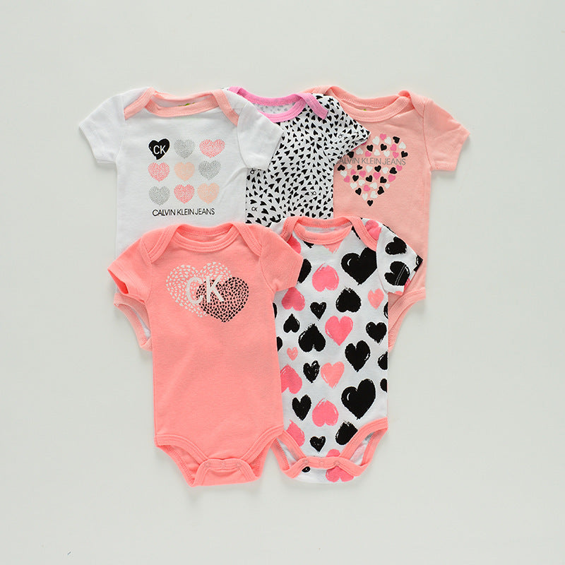 Fashionable Personality Baby Bronzing Printed Jumpsuit