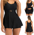 European And American Solid Color Ladies Split Bikini Plus Size Boxer Swimsuit Swimwear