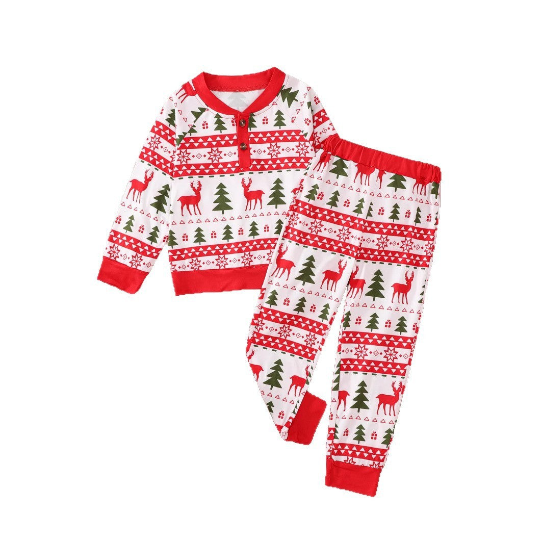 Fashion Boys Teenagers Christmas Printing Suit
