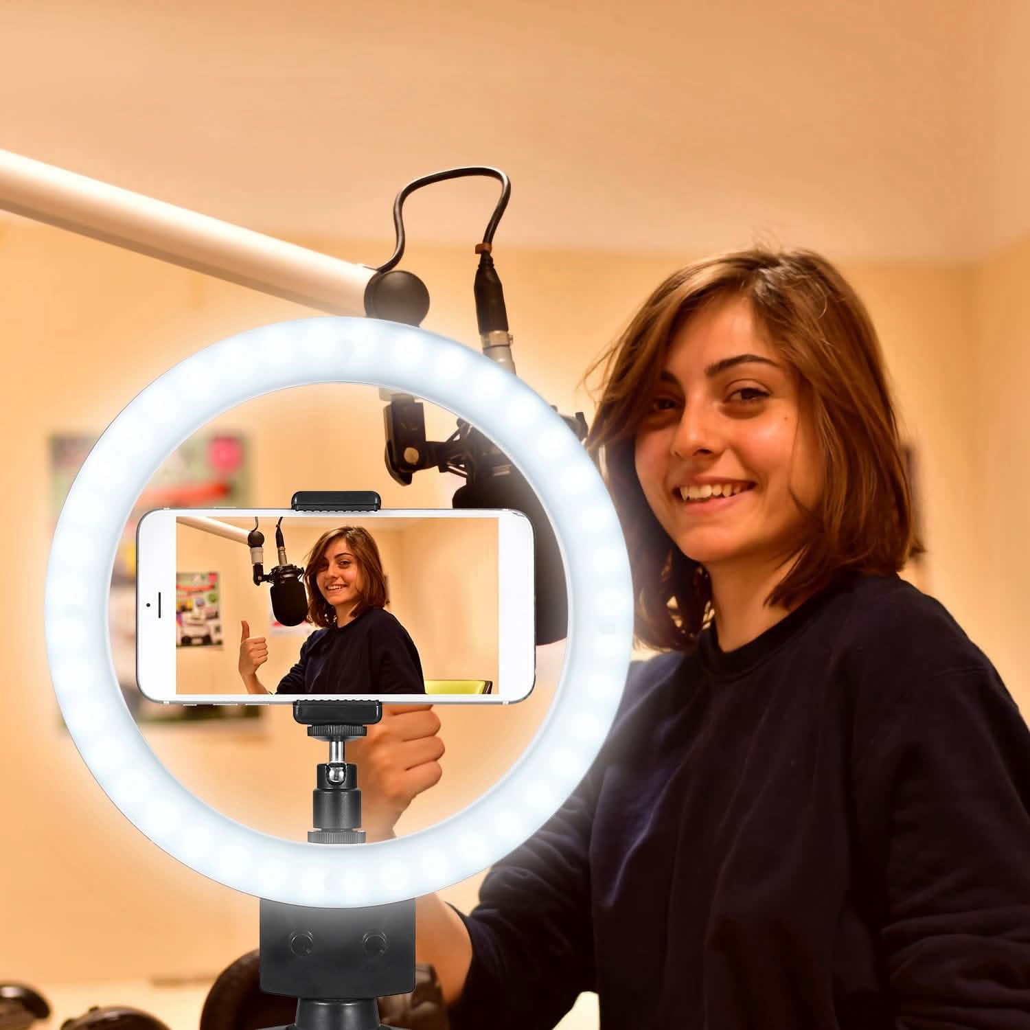 9" Dimmable LED Ring Light with Tripod