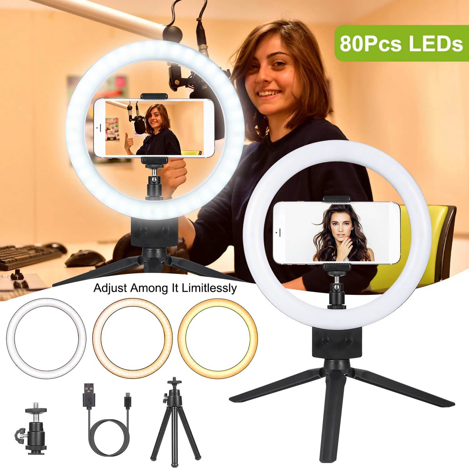 9" Dimmable LED Ring Light with Tripod