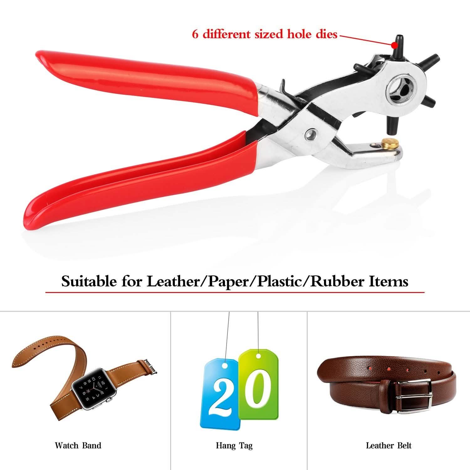 9" Heavy Duty Belt Hole Punch Hand Pliers