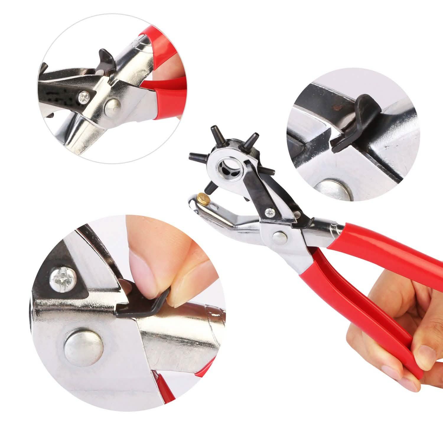 9" Heavy Duty Belt Hole Punch Hand Pliers