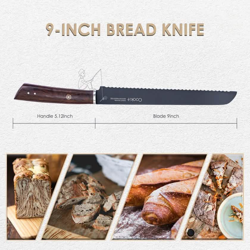 9 Inches Serrated Edge Bread Knife