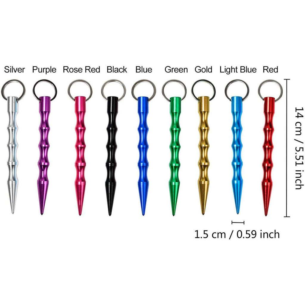 9-Pack: Aluminum Self-Defence Key Chain