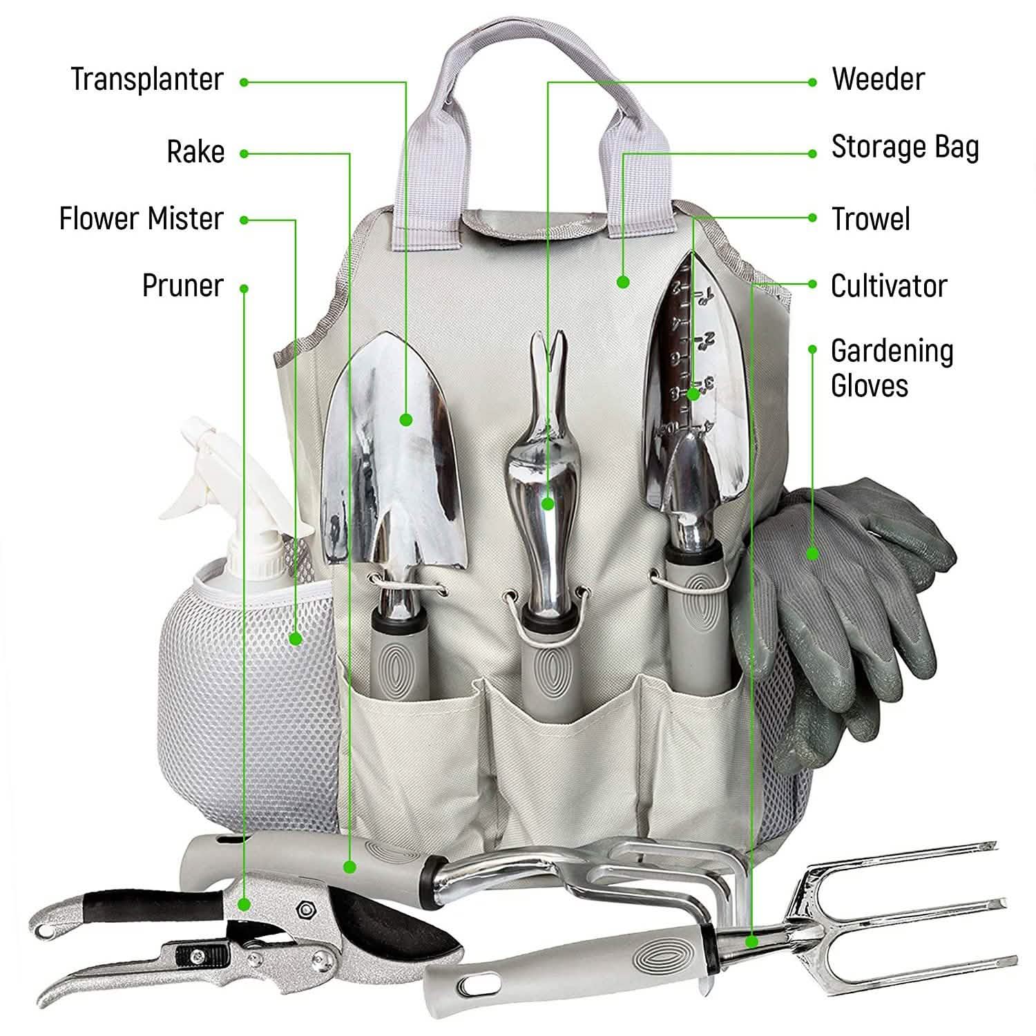 9-Piece: Heavy Duty Aluminum Alloy Gardening Tools Set