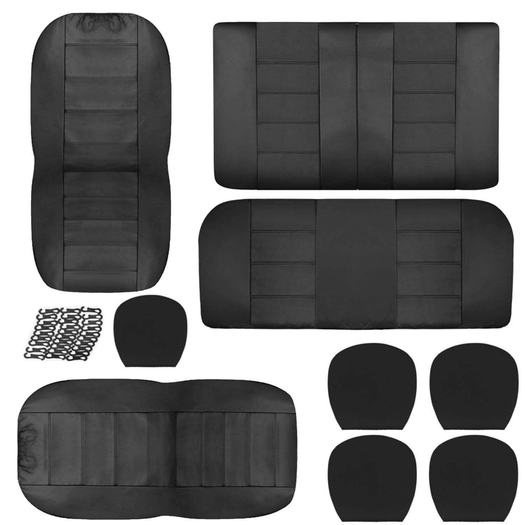 9-Piece Set: PU Leather Car Seat Cover
