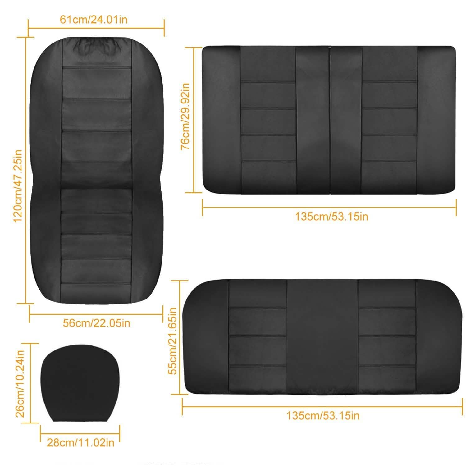 9-Piece Set: PU Leather Car Seat Cover