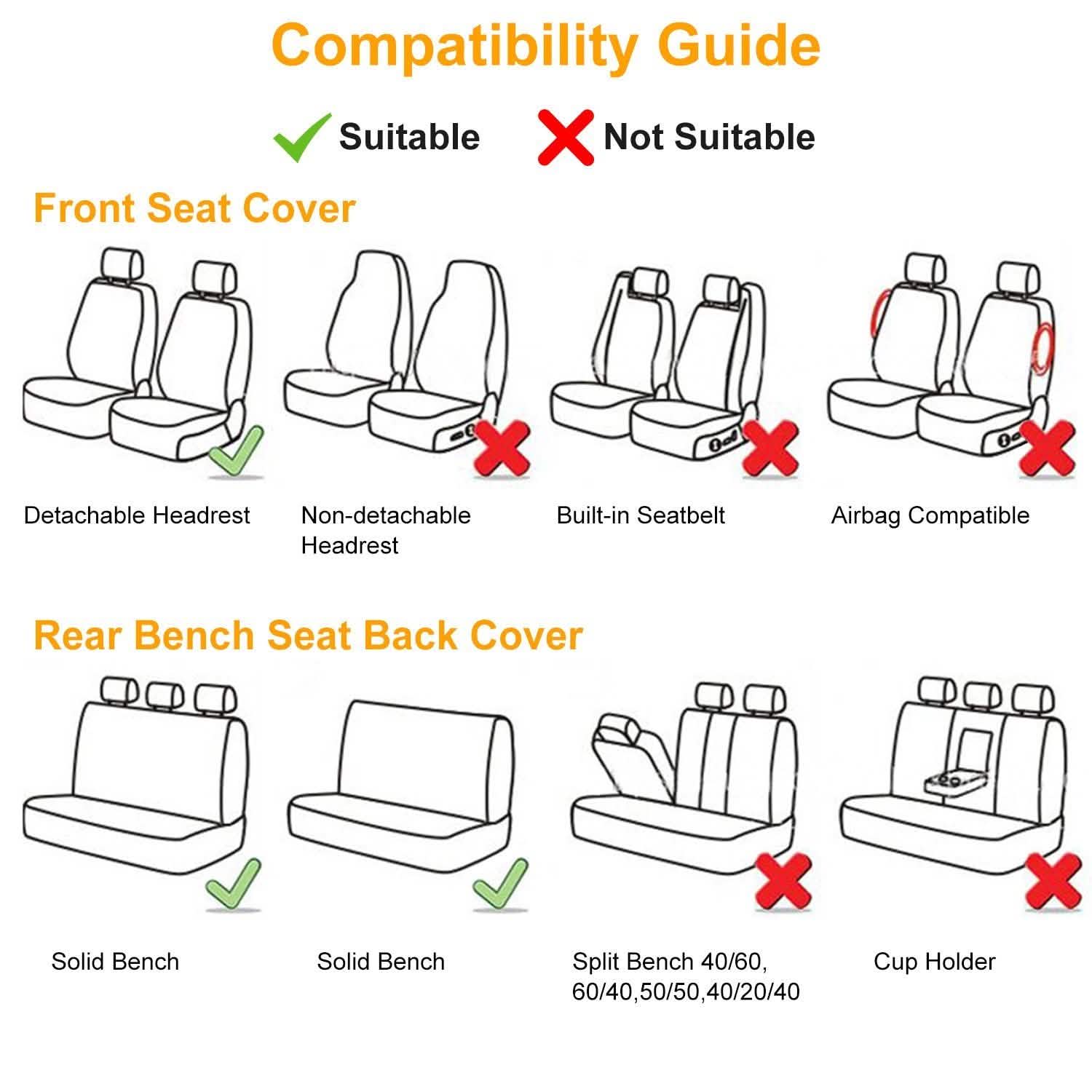 9-Piece Set: PU Leather Car Seat Cover