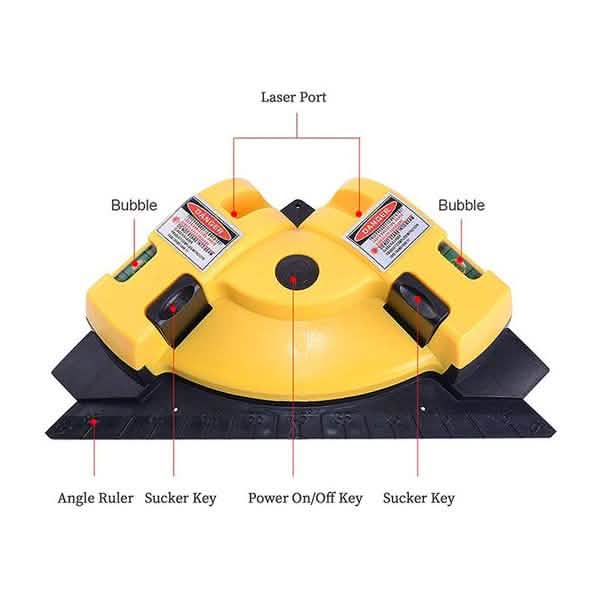 90 Degree Vertical Horizontal Laser Line Angle Measurement Tools