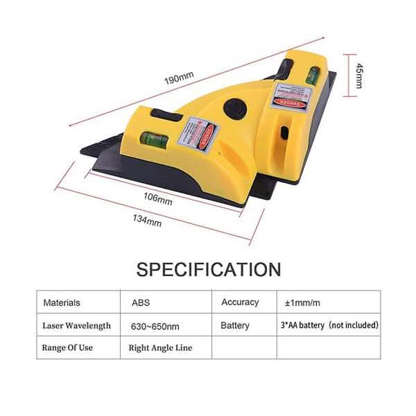90 Degree Vertical Horizontal Laser Line Angle Measurement Tools