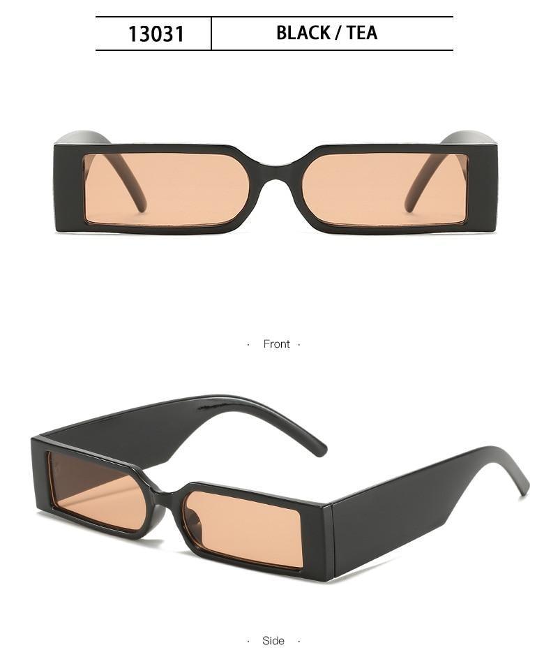 90’s Fashion Narrow Rectangular Vintage Style Sunglasses For Women & Men New Retro Style Sun Glasses For Women New Eyeglasses In Different Shades Eyewear