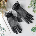Bridal Wedding Dress Evening Gown Gloves Ruffle