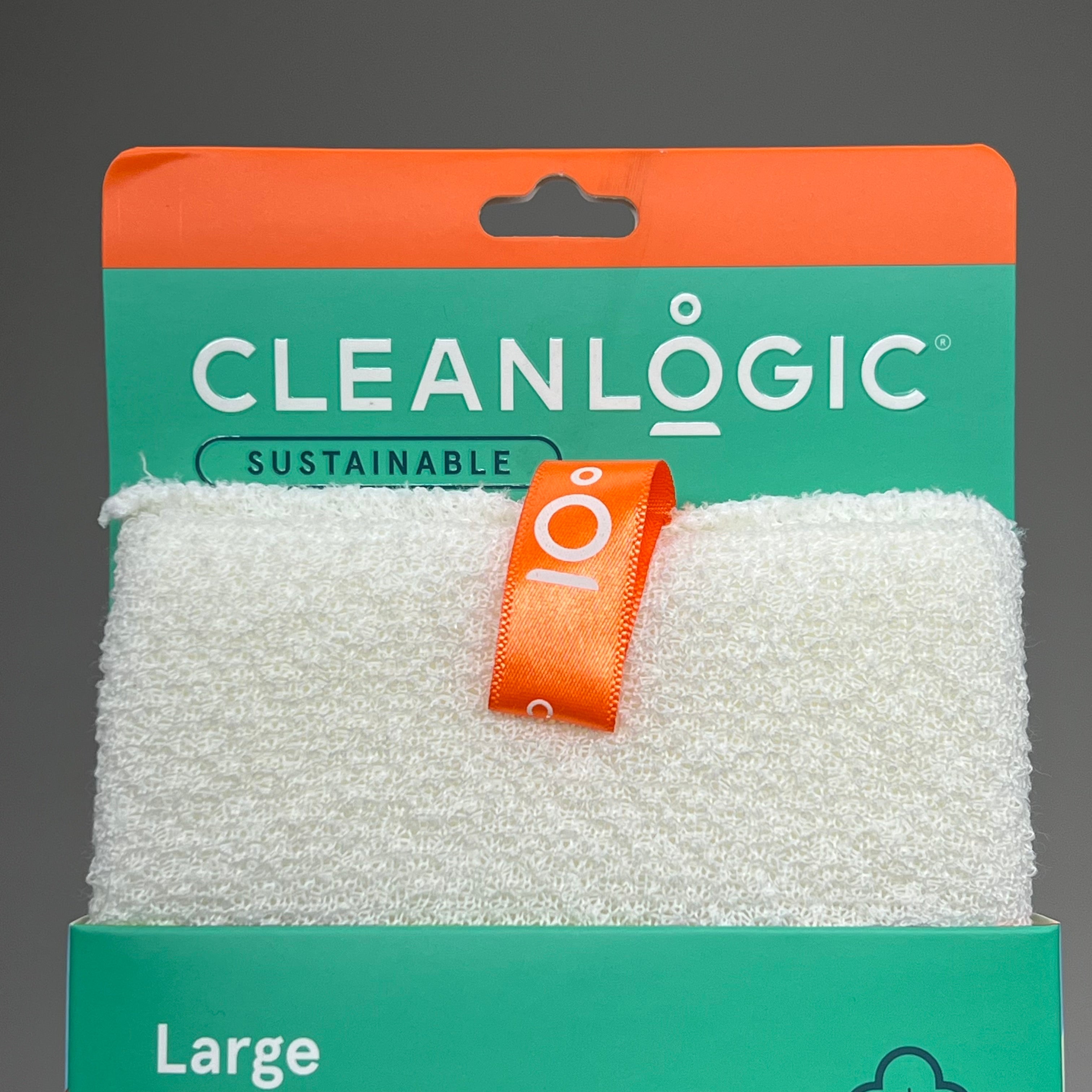 CLEANLOGIC (3 PACK) Hangable Cotton Large Body Exfoliator 4"X6" White 21102241