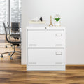 Horizontal file cabinet, 2 drawers, white file cabinet with lock, metal file cabinet with lock, 3 drawers, legal office cabinet