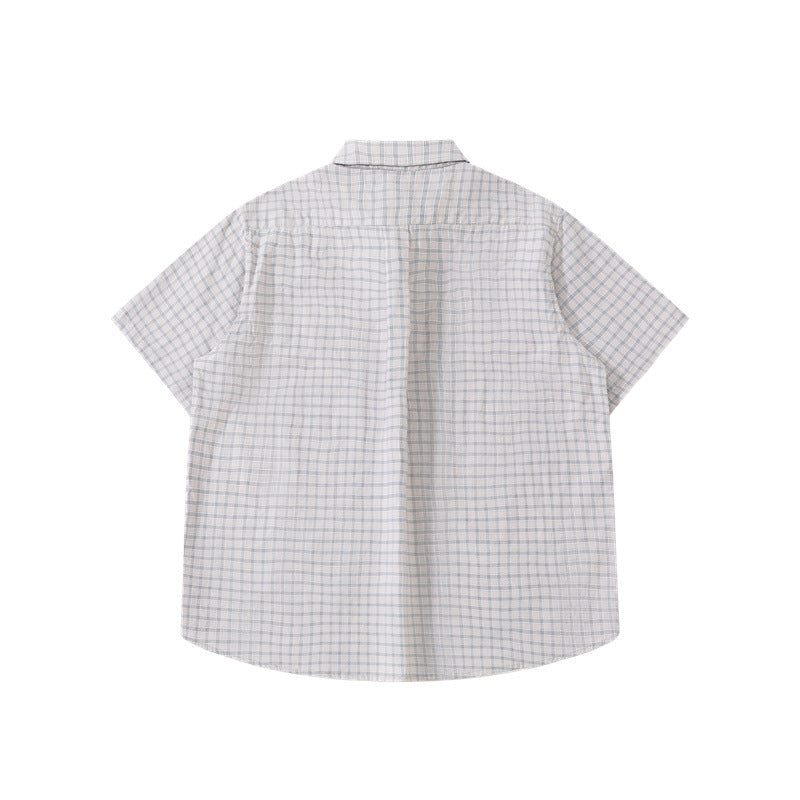 Striped pocket short sleeved shirt