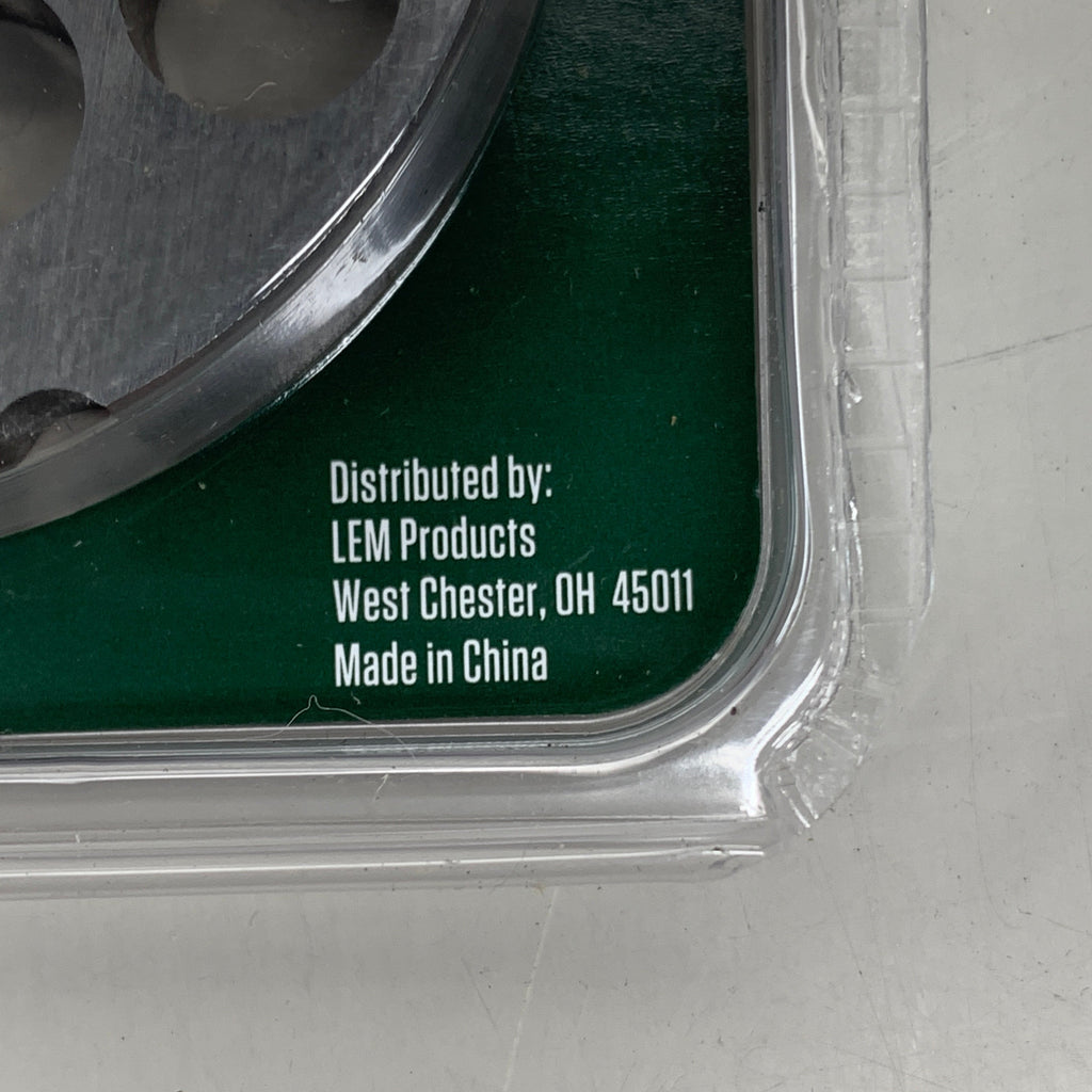 LEM Grinder Plate 12mm #12 (1/2") 2-3/4" Plate Diameter Stainless Steel 476SS