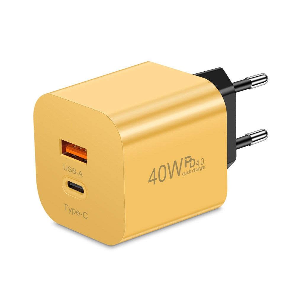 Fast charging mobile phone PD40W charging head type-c PD port European, American and British standard speed adapter charger