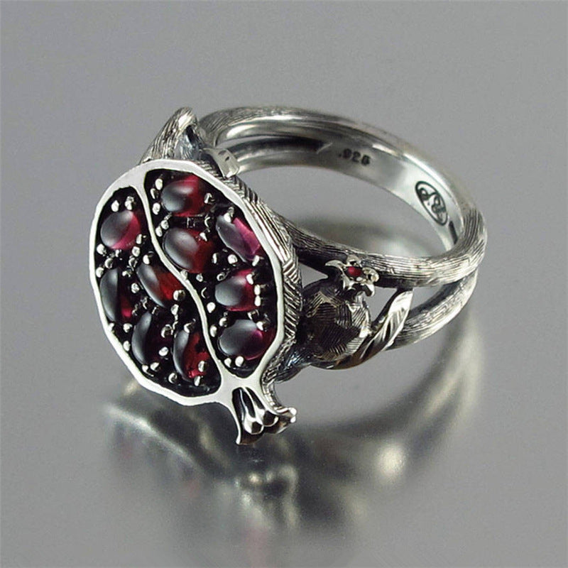 Red garnet ring