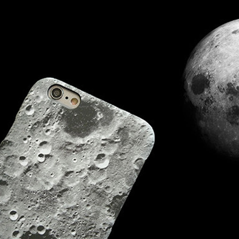 Moon surface texture for iphoneX case phone shell cosmos protective sleeve Tide