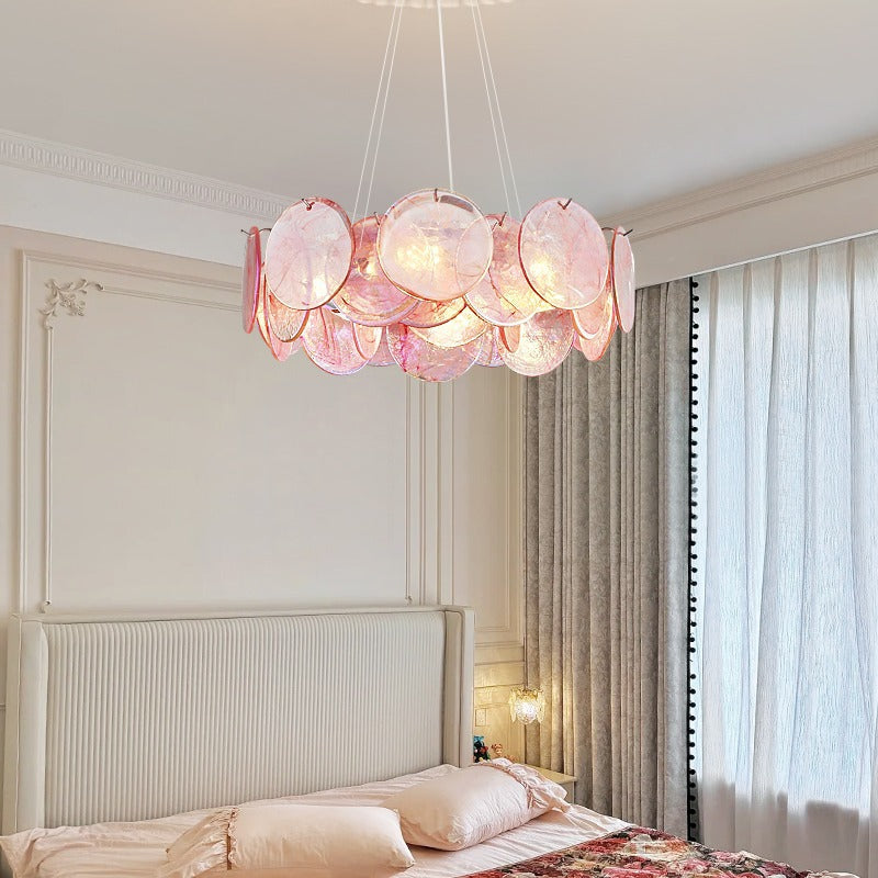 Luxury living room chandelier, designer-created stained glass dining room and bedroom lighting fixtures