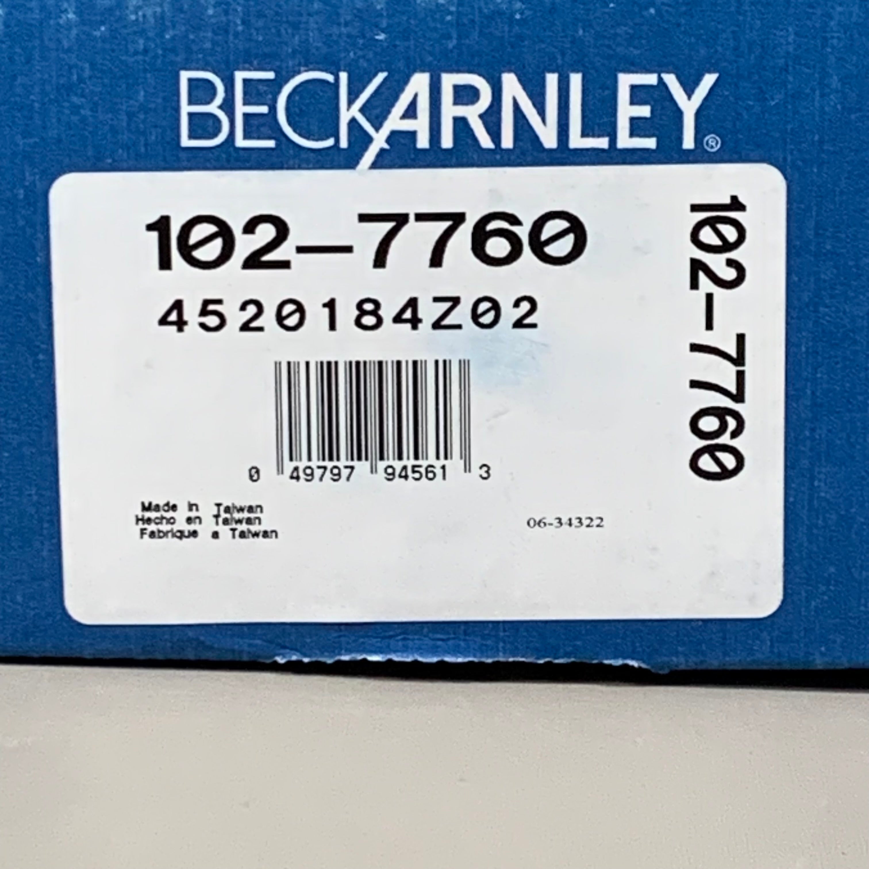 BECK ARNLEY Suspension Control Arm & Ball Joint Front Right Lower for Chevrolet 102-7760