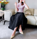 Heavy Industry Pleated Skirt Large Swing Umbrella Skirt Mid-length