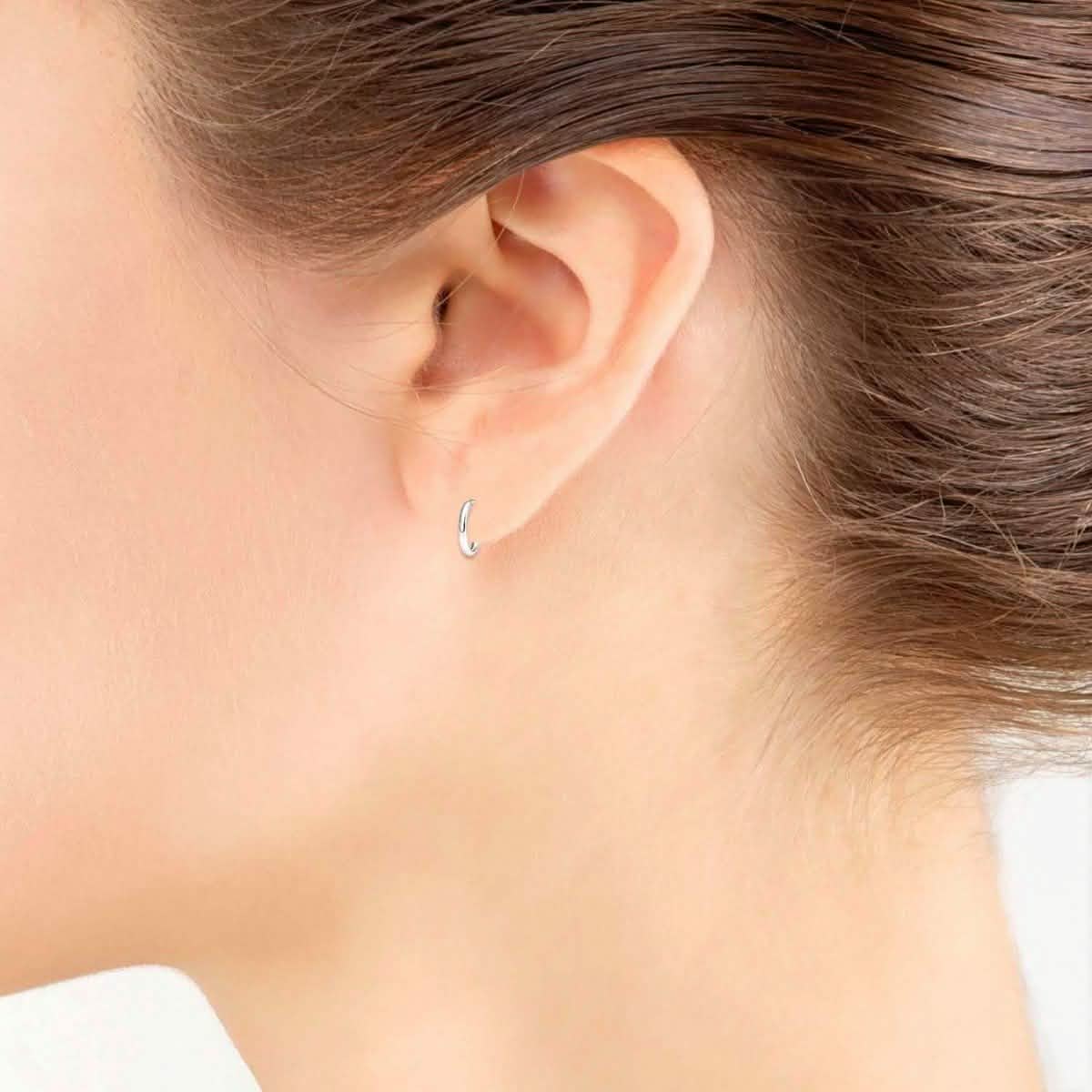 925 Solid Sterling Silver Endless Hoop Earrings - Assorted Sizes