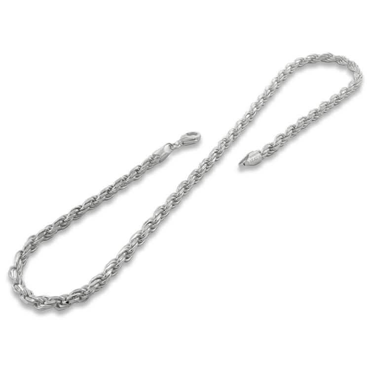 925 Sterling Silver 1.5mm Diamond Cut Rope Chain