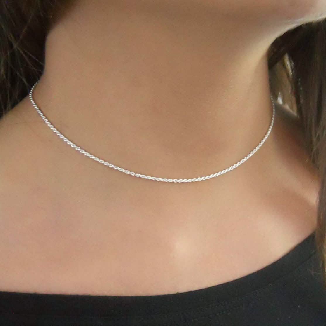 925 Sterling SIlver Choker Necklace