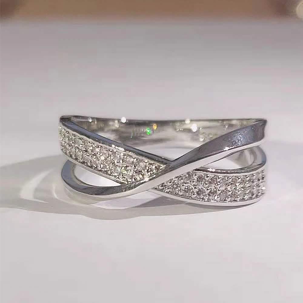 925 Sterling Silver Vintage Crystal Rings