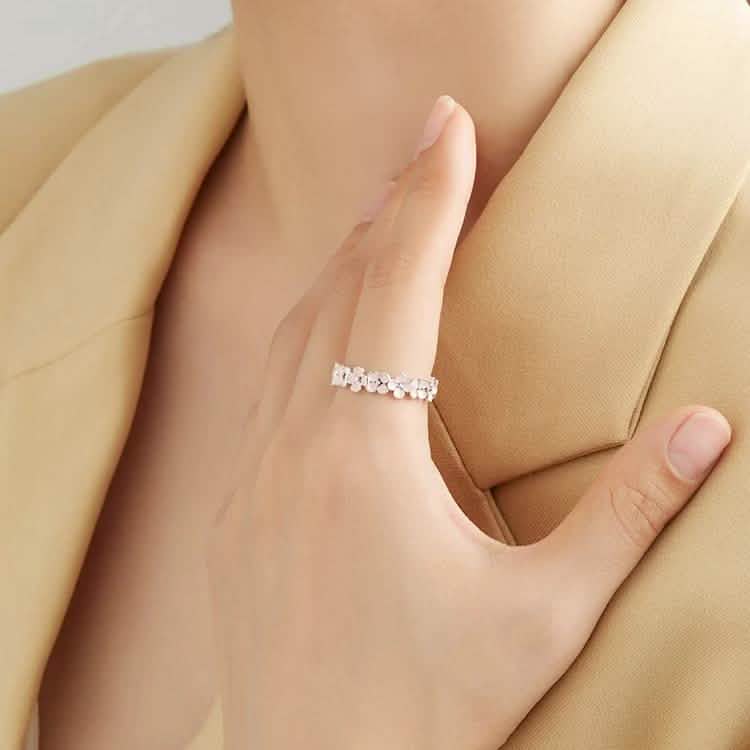 925 Sterling Silver Women Ring Romantic Plum Ring