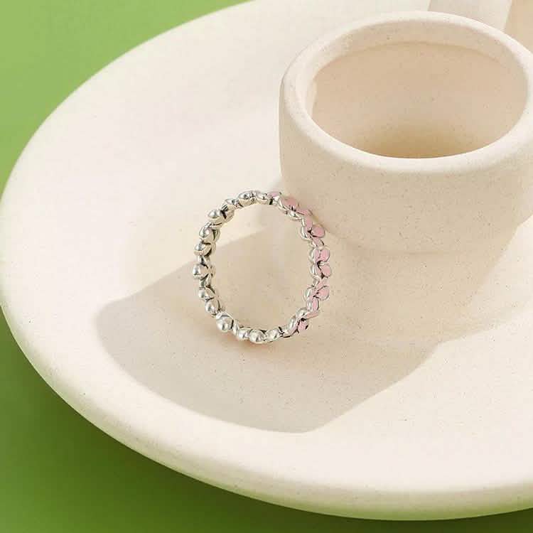 925 Sterling Silver Women Ring Romantic Plum Ring