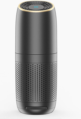 AuraPure™ Onyx & Gold Ionic Air Shield | High-Performance Portable Odor Eliminator & HEPA-Grade Ionizer for Car, Home, and Office