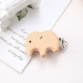 Stainless Steel Beech Animal Pacifier Clip